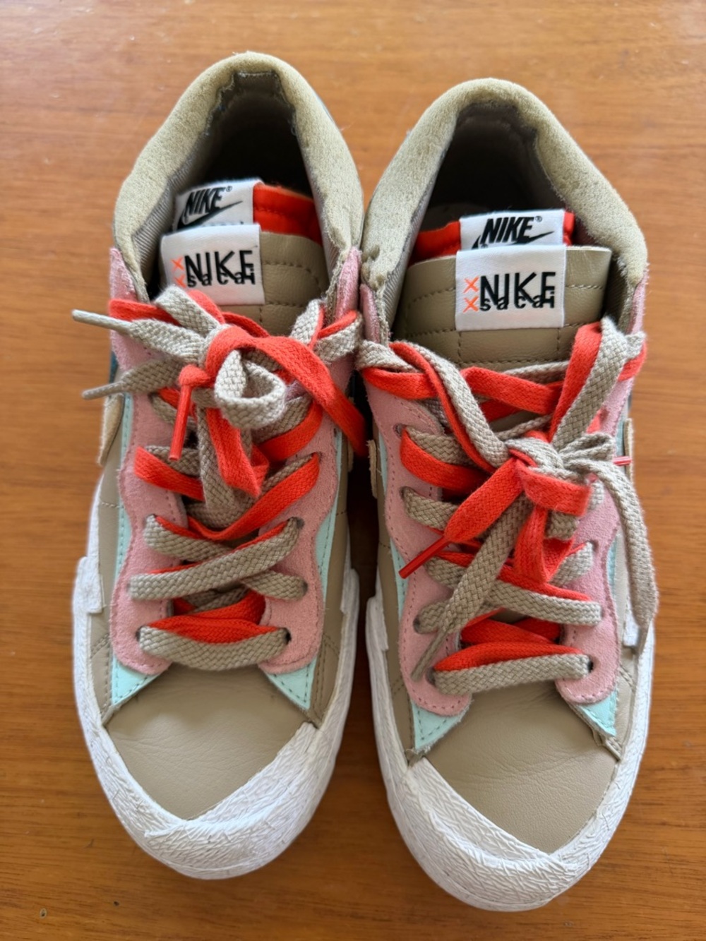 Nike Blazer Low Sacai KAWS in the "Reed" colorway, size 6.5